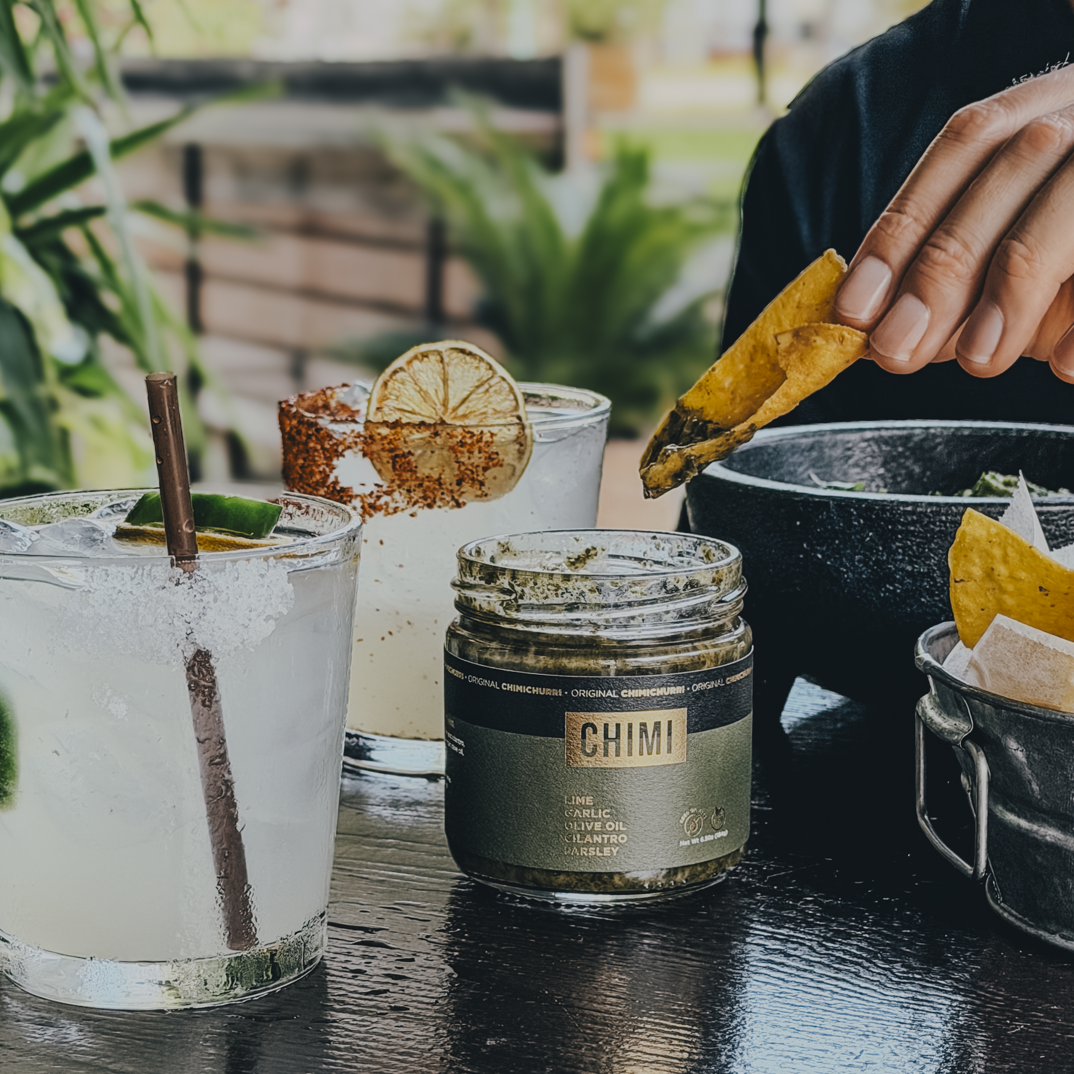 chips and chimichurri